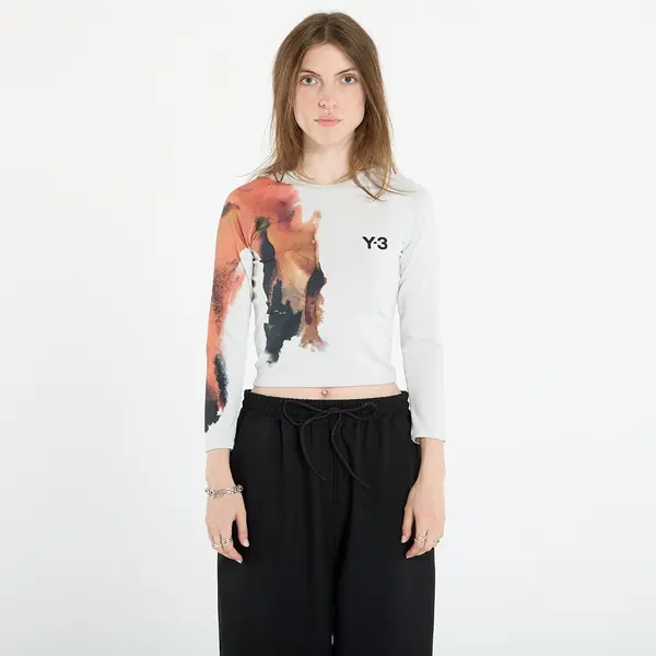 Y-3 Majice Y-3 Crop Longsleeve T-Shirt Orbit Grey L/42