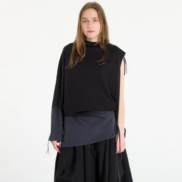 Y-3 Majice Y-3 Dip Dye Cinched Drape T-Shirt Black L
