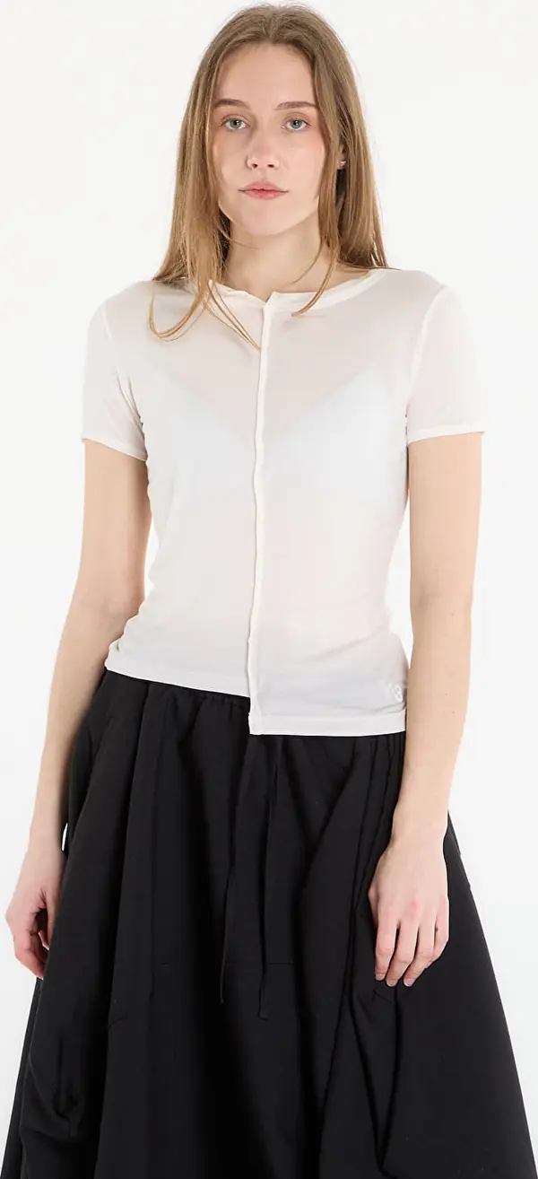 Y-3 Majice Y-3 Dip Dye Fitted T-Shirt Chalk White S