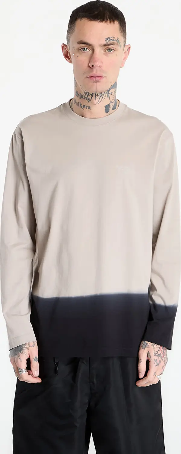 Y-3 Majice Y-3 DIPPED LONG SLEEVE Long-Sleeve Top Light Brown/ Black XL