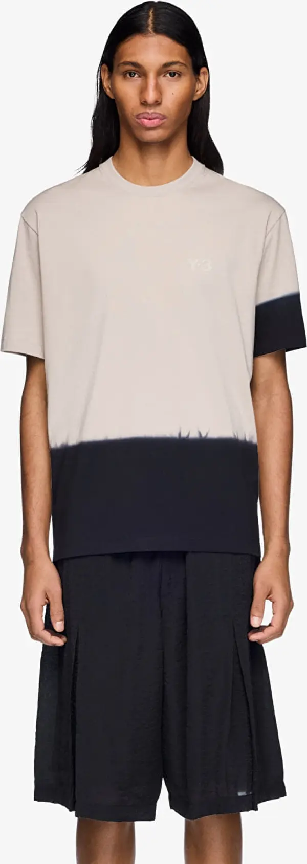 Y-3 Majice Y-3 Dipped Regular Short Sleeve T-Shirt Light Brown/ Black M