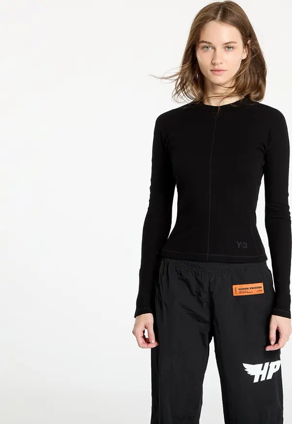 Y-3 Majice Y-3 Fitted Long Sleeve Tee Black L
