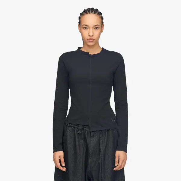 Y-3 Majice Y-3 Fitted Long Sleeve Tee Black M
