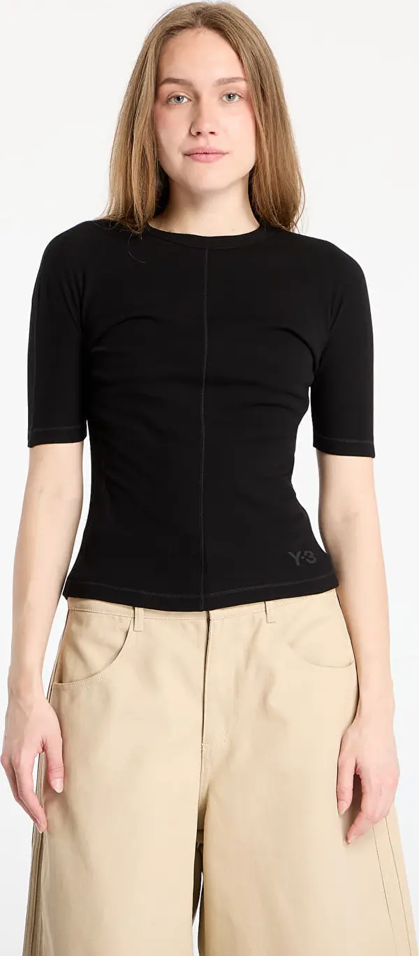 Y-3 Majice Y-3 Fitted Short Sleeve T-Shirt Black M