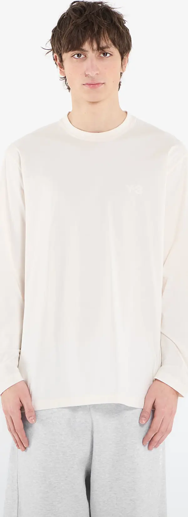 Y-3 Majice Y-3 Logo Long Sleeve Long-Sleeve Top Chalk White XS