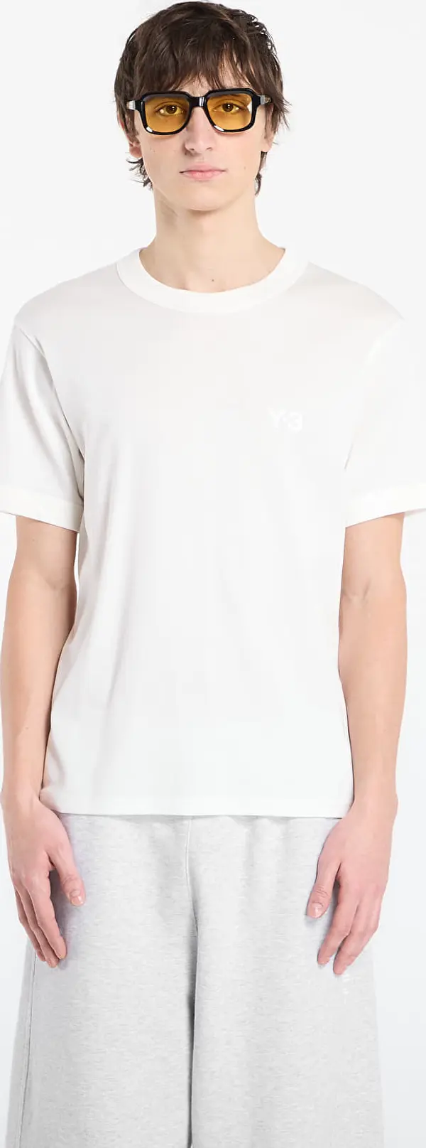 Y-3 Majice Y-3 Slim Short Sleeve T-Shirt Core White XL