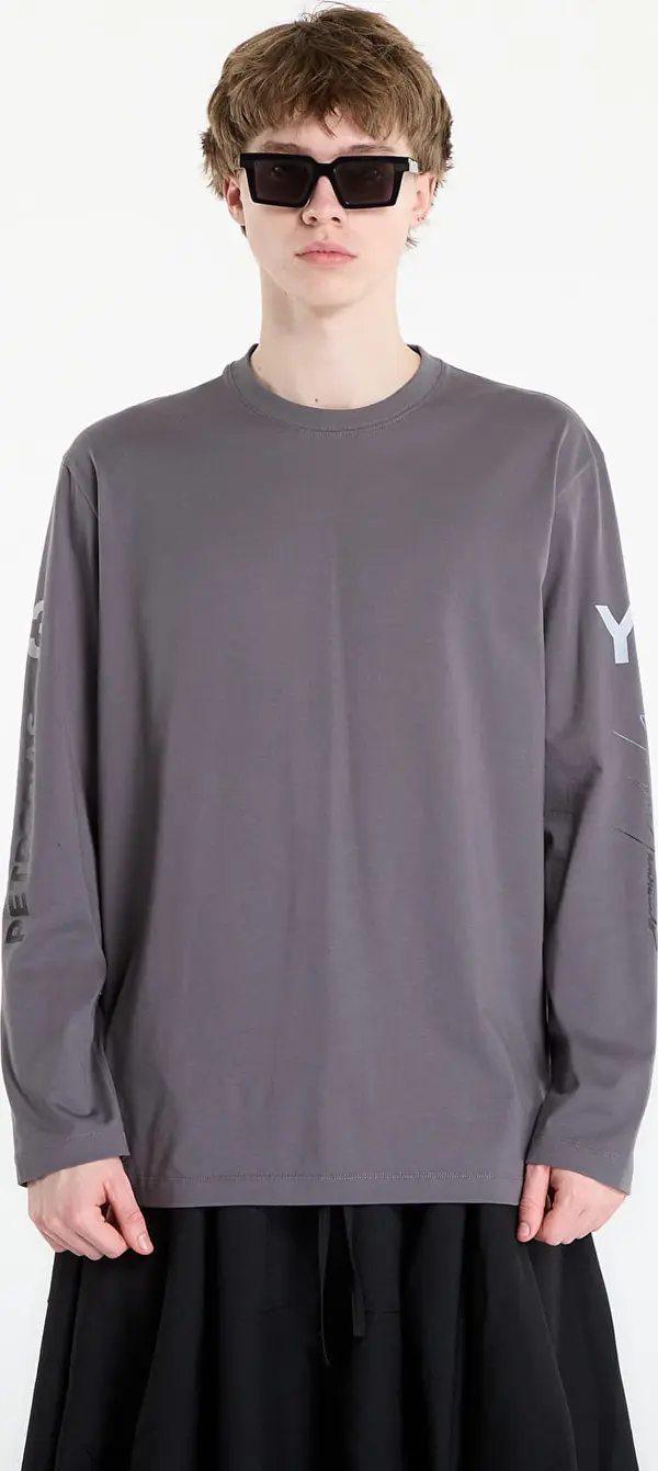 Y-3 Majice Y-3 x Mercedes-AMG PETRONAS Formula One Team Chaos Logo Long Sleeve T Shirt Granite L