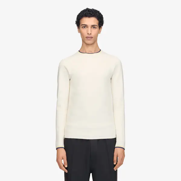 Y-3 Majice Y-3 x Wales Bonner Knit Base Long-Sleeve Top Cream White S