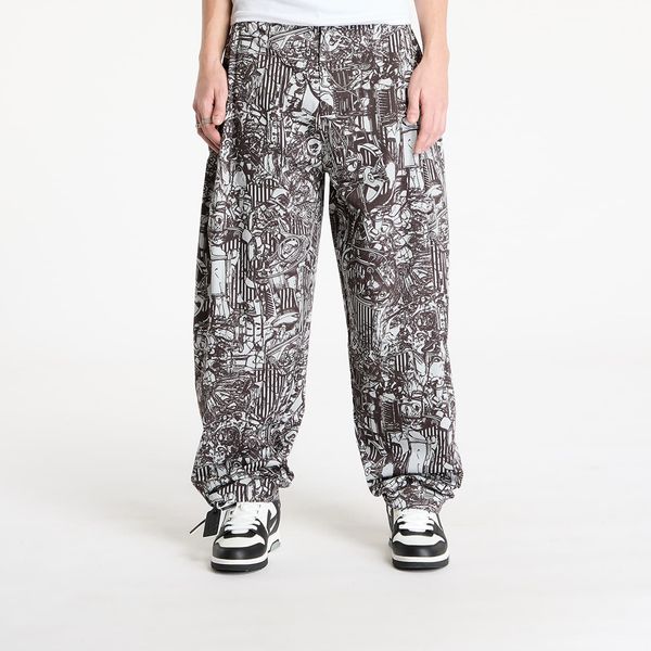 Marcelo Burlon Marcelo Burlon Aop Mech Baggy Pajama Pants Dark Grey Me L