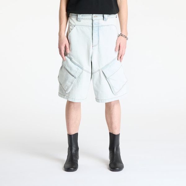 Marcelo Burlon Marcelo Burlon Bleach Denim Wide Cargo Shorts Light Blue L