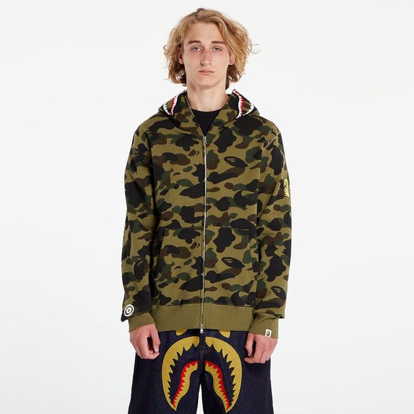 A BATHING APE Mikina A BATHING APE 1St Camo 2Nd Shark Full Zip Hoodie Green M