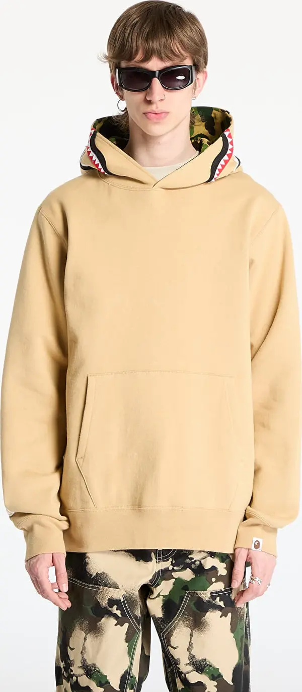 A BATHING APE Mikina A BATHING APE Abc Camo Shark Pullover Hoodie UNISEX Beige L