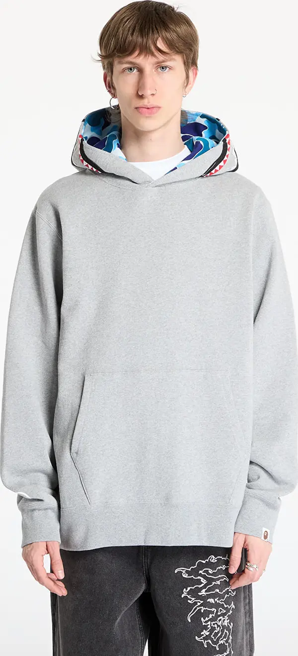 A BATHING APE Mikina A BATHING APE Abc Camo Shark Pullover Hoodie UNISEX Gray M