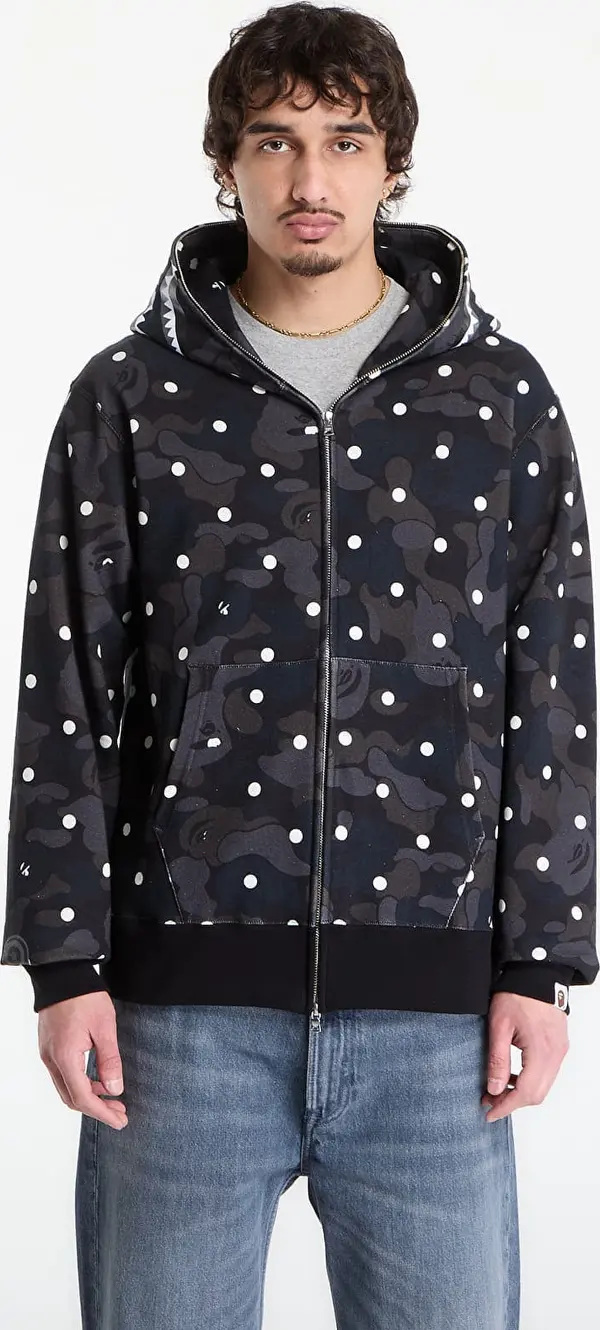 A BATHING APE Mikina A BATHING APE Abc Dot Shark Full Zip Hoodie UNISEX Black M