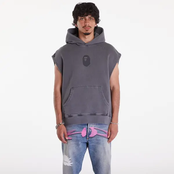 A BATHING APE Mikina A BATHING APE Bape Sleeveless Pullover Hoodie Charcoal M