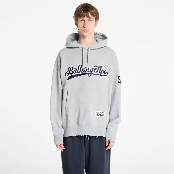 A BATHING APE Mikina A BATHING APE Baseball Logo Relaxed Fit Pullover Hoodie UNISEX Gray XL