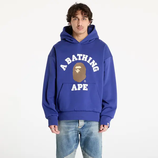 A BATHING APE Mikina A BATHING APE College Puffy Relaxed Fit Pullover Hoodie M Blue L