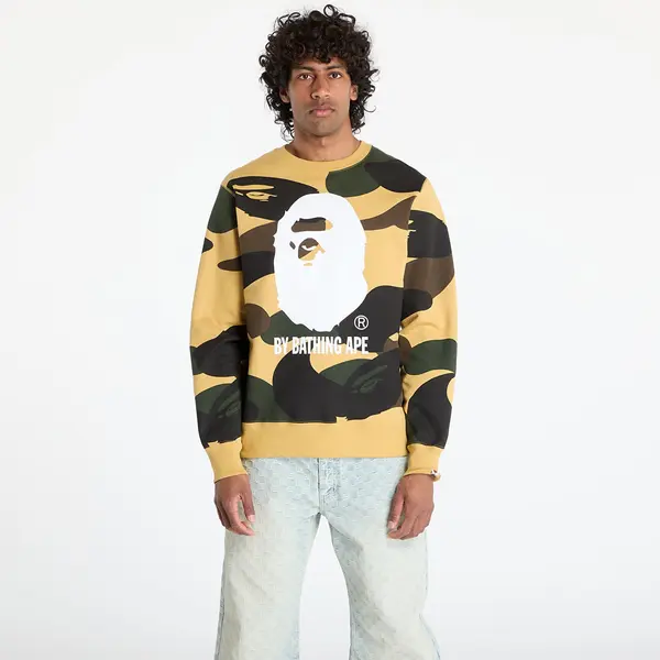 A BATHING APE Mikina A BATHING APE Giant 1St Camo By Bathing Ape Crewneck Sweatshirt UNISEX Yellow XL
