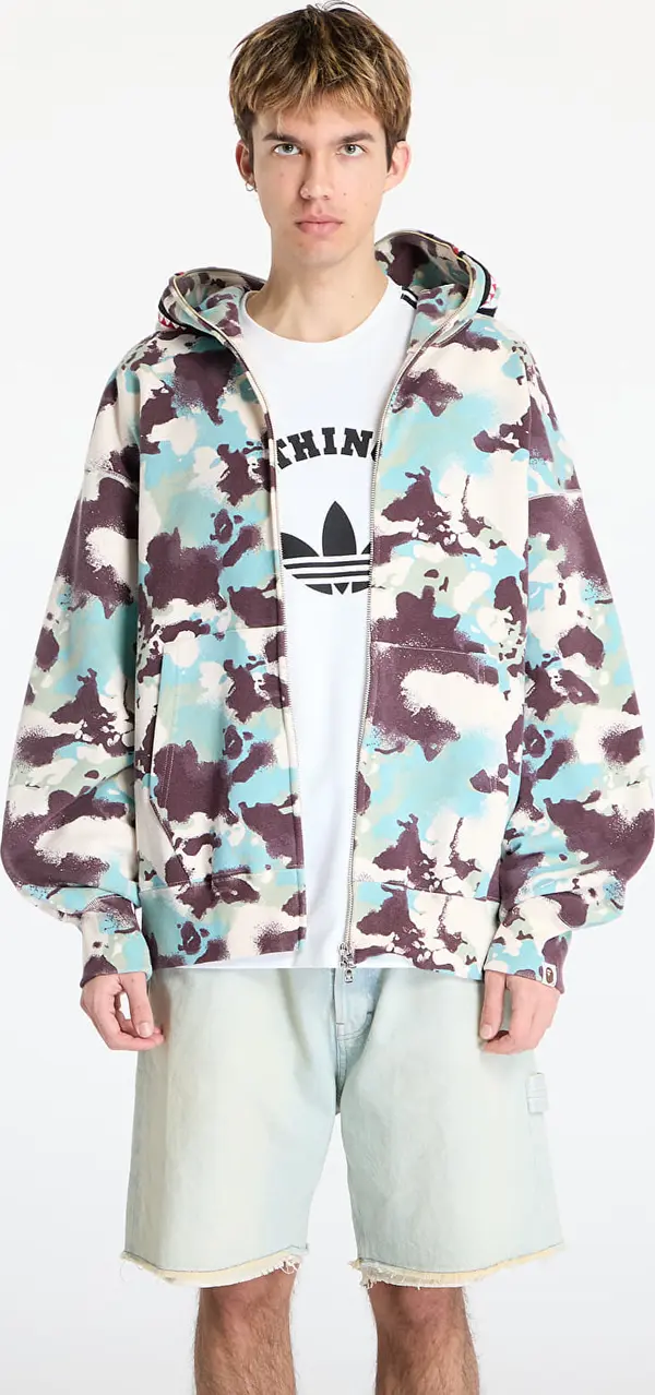 A BATHING APE Mikina A BATHING APE Map Camo Shark Relaxed Fit Full Zip Hoodie UNISEX Multicolor XXL