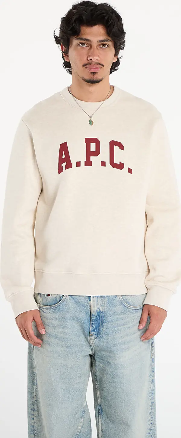 A.P.C. Mikina A.P.C. Sweat Harris - Gots Ecru Chine M