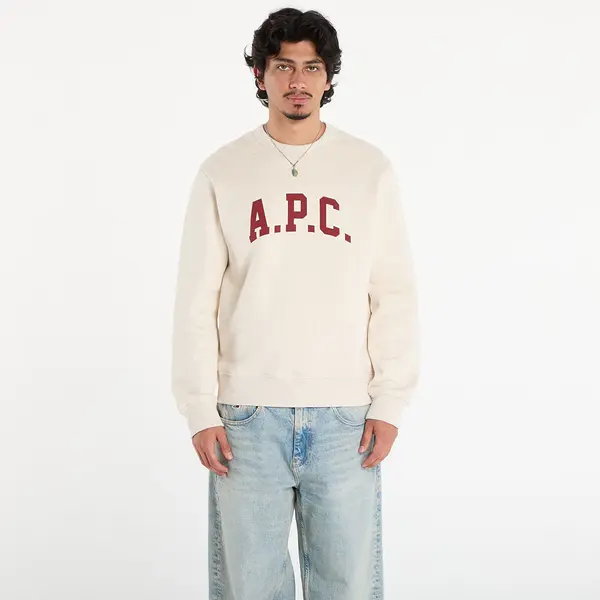 A.P.C. Mikina A.P.C. Sweat Harris - Gots Ecru Chine XXL