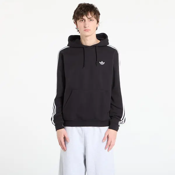 adidas Originals Mikina adidas 3-Stripes Hoodie Black S