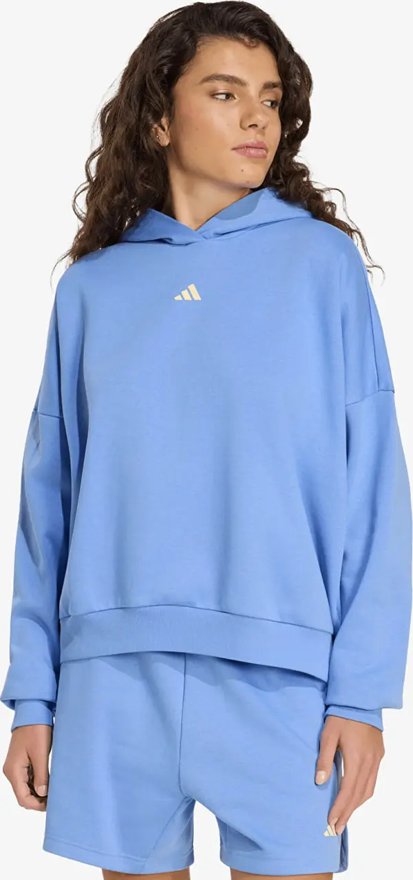 adidas Performance Mikina adidas 3 Stripes Studio Hoodie Blue Fusion S