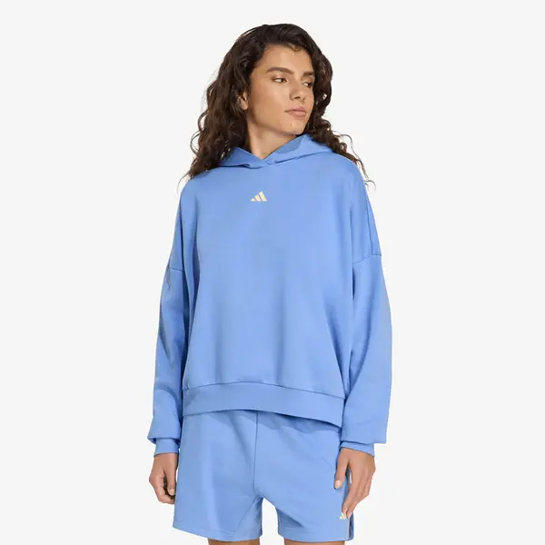 adidas Performance Mikina adidas 3 Stripes Studio Hoodie Blue Fusion XS