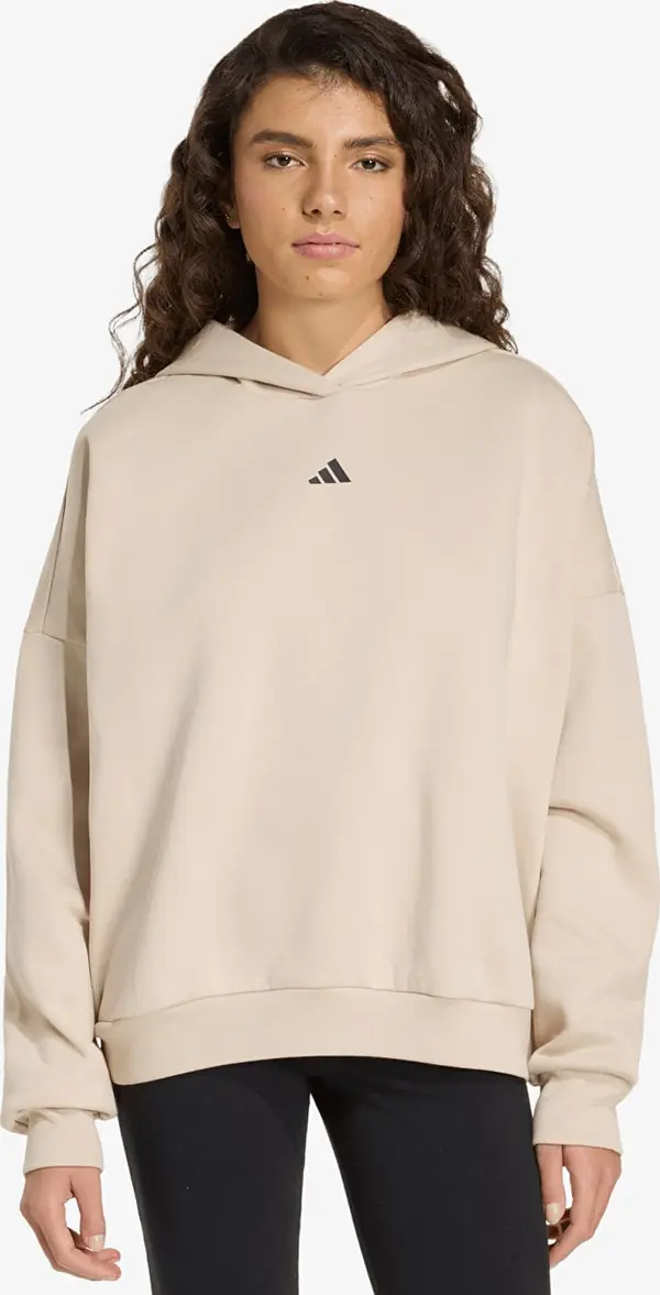 adidas Performance Mikina adidas 3 Stripes Studio Hoodie Crystal Linen L