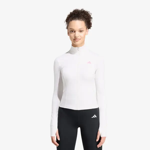 adidas Performance Mikina adidas 3-stripes Studio Zip Through Jacket Chalk White XS