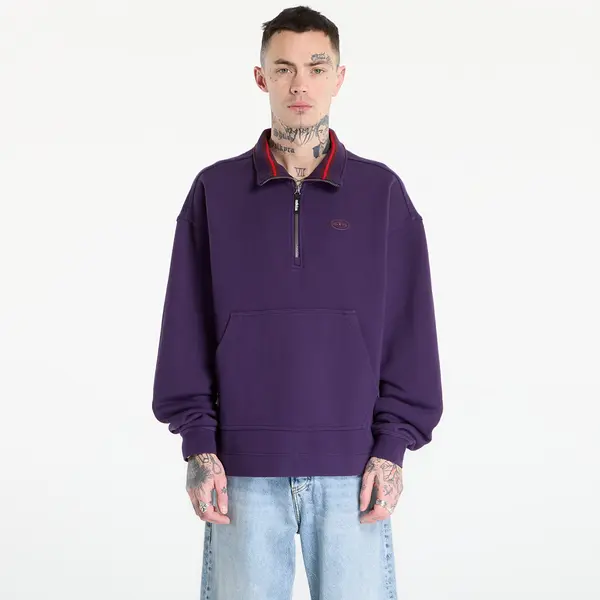 adidas Originals Mikina adidas 90S Alternative Sport Half Zip Graphic Fleece Sweat Aurora Plum XXL