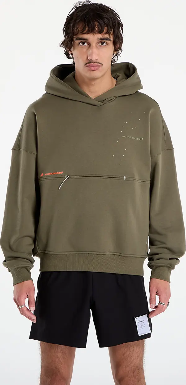 adidas Performance Mikina adidas Adi365 x Hermanos Koumori Running Hoodie Olive Strata S