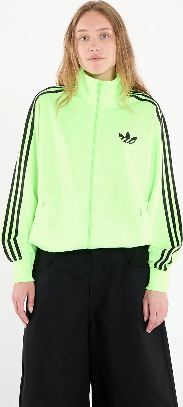 adidas Originals Mikina adidas Adicolor Classic Firebird Loose Track Top Signal Green/ Black L