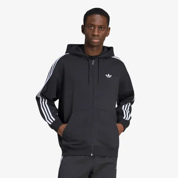 adidas Originals Mikina adidas Adicolor Oversize Full-Zip Hoodie Black S