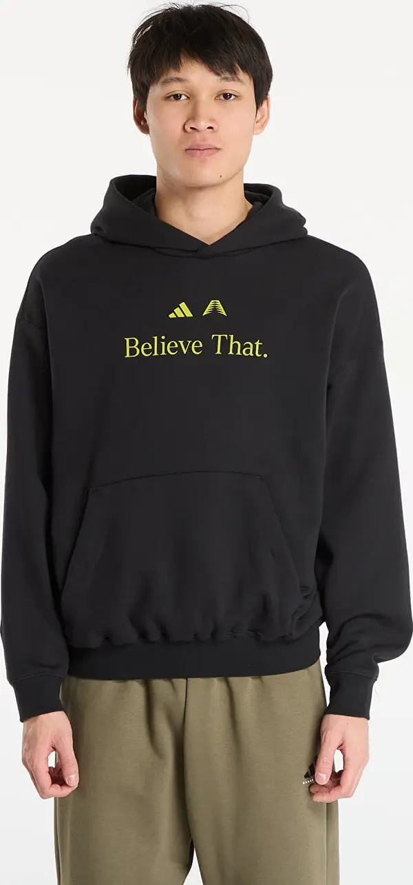 adidas Originals Mikina adidas Anthony Edwards Believe That Hoodie Black/ Preloved Lime L