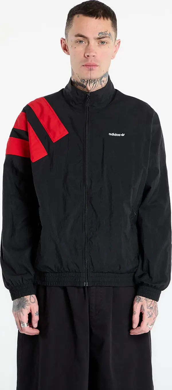 adidas Originals Mikina adidas Archive Blocked Track Top Black/ Better Scarlet XL
