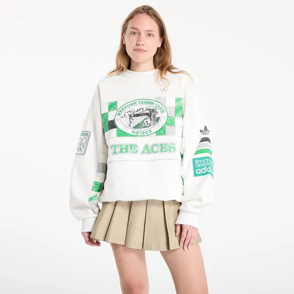adidas Originals Mikina adidas Archive Court Sweatshirt Cloud White L