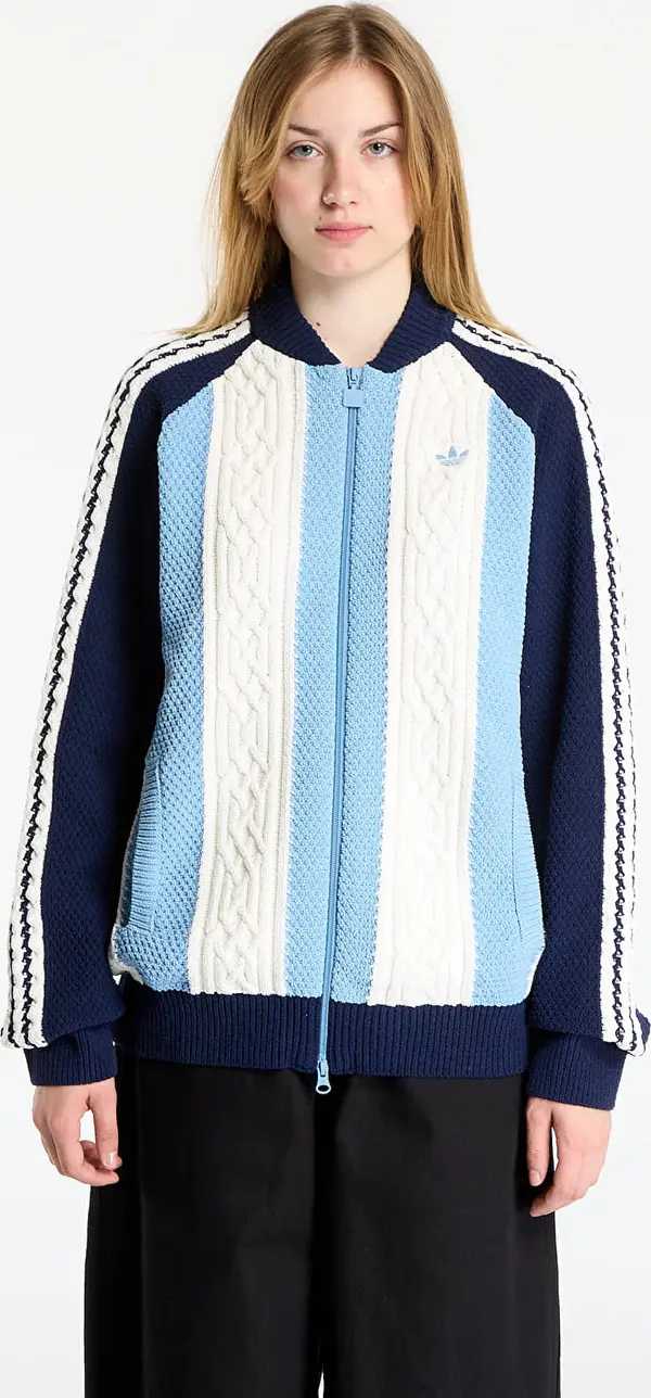 adidas Originals Mikina adidas Archive Cutline Knit Track Top Night Indigo/ Ash Blue L