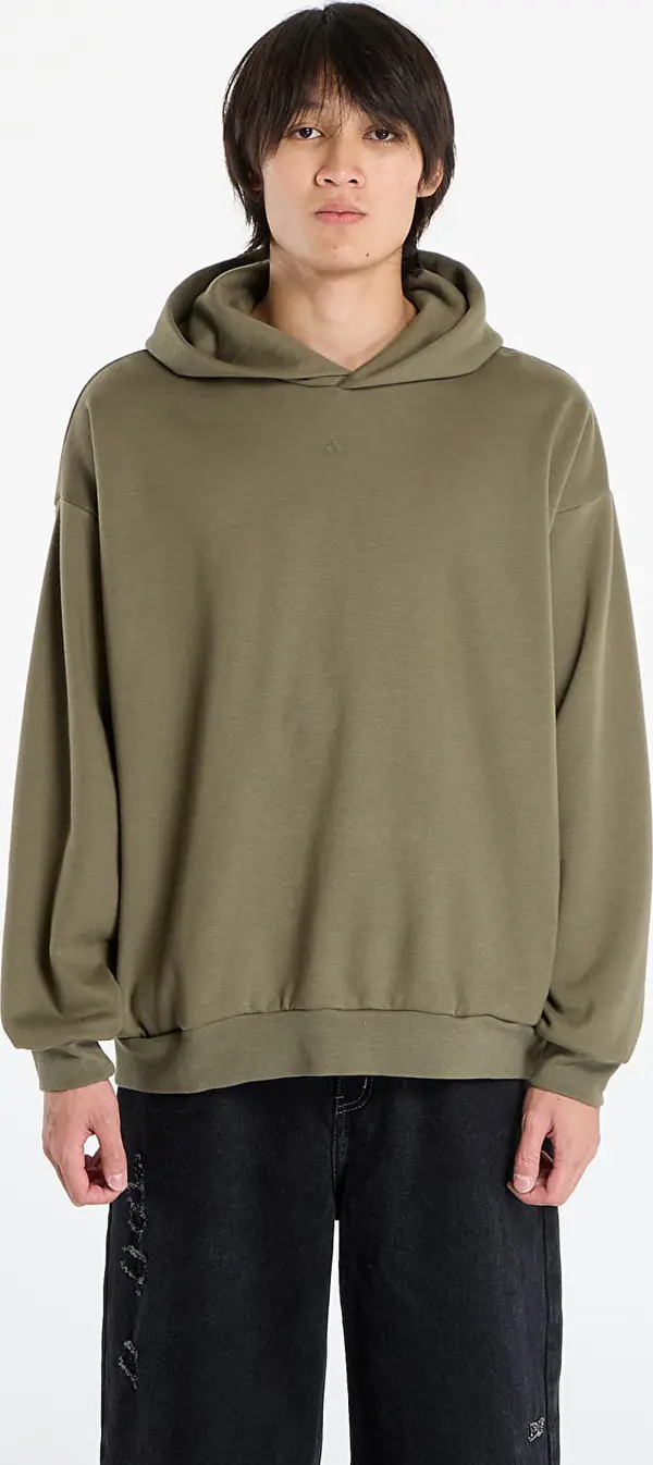 adidas Performance Mikina adidas Basketball Fleece Hoodie UNISEX Olive Strata XL