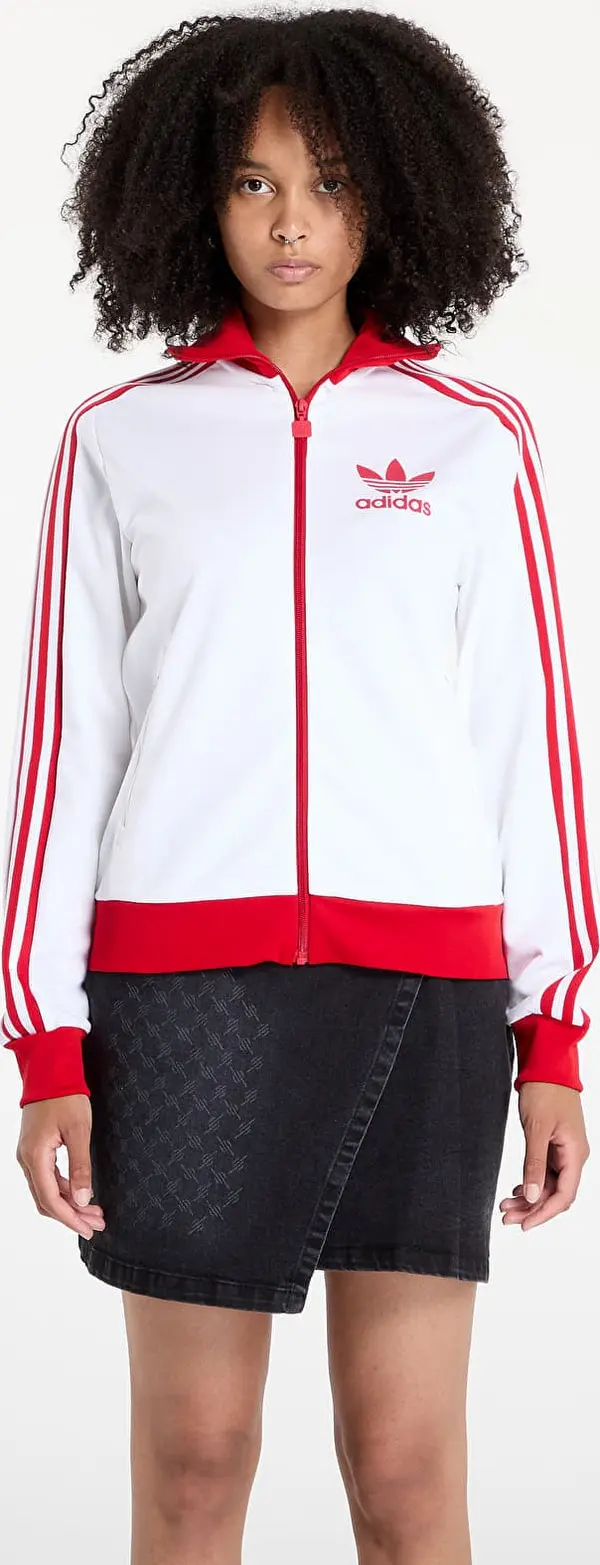 adidas Originals Mikina adidas Beckenbauer Track Top White/ Better Scarlet XS