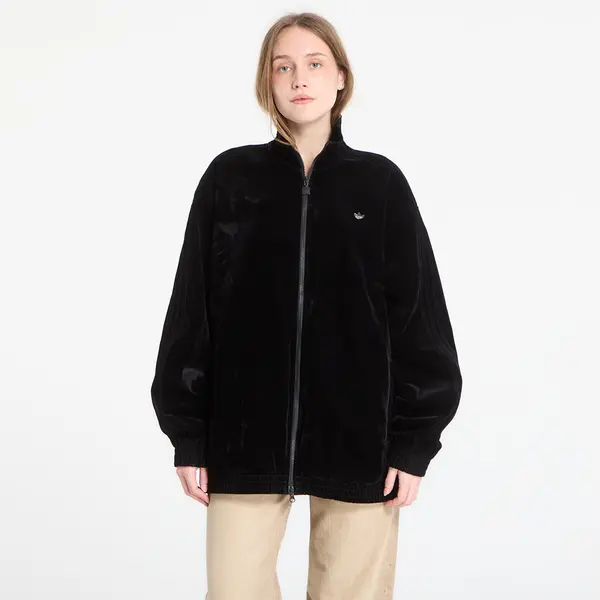 adidas Originals Mikina adidas Brushed Twill Oversized Firebird Track Top Utility Black M