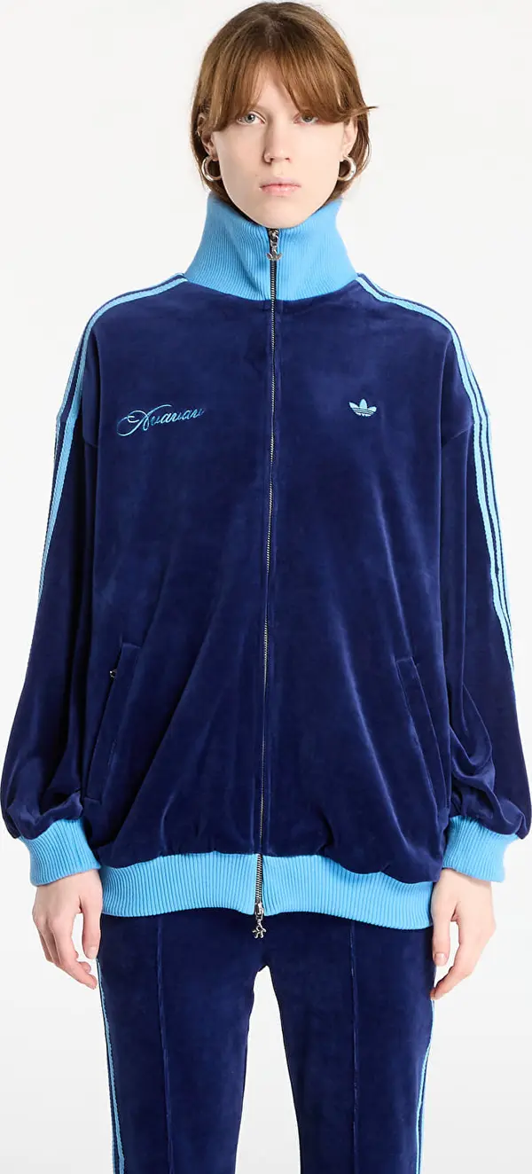adidas Originals Mikina adidas By Avavav Velour Track Top Dark Blue M