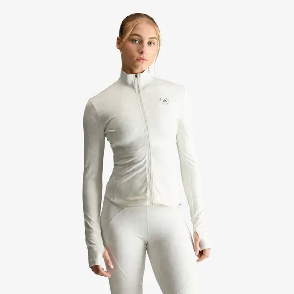adidas Performance Mikina adidas by Stella McCartney Training Midlayer Printed Core White/ Orbit Grey M