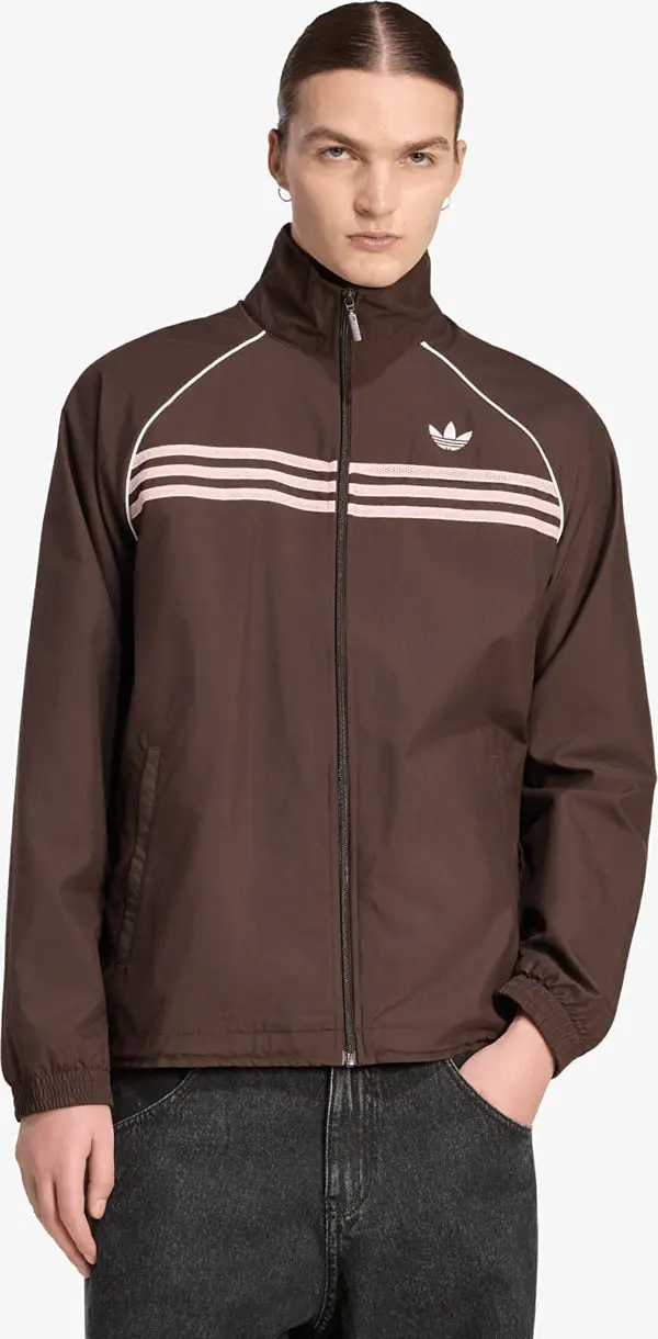adidas Originals Mikina adidas Chest Stripes Track Top Aurora Coffee XXL