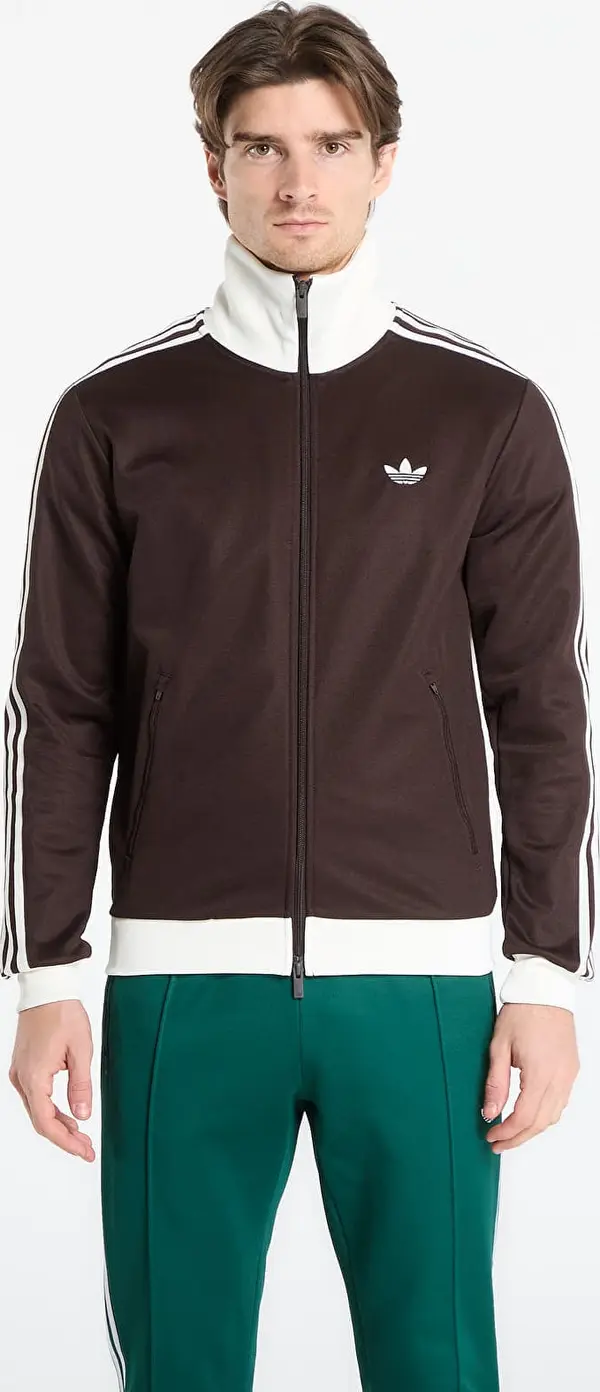 adidas Originals Mikina adidas Classic Track Top Aurora Coffee/ Off White L