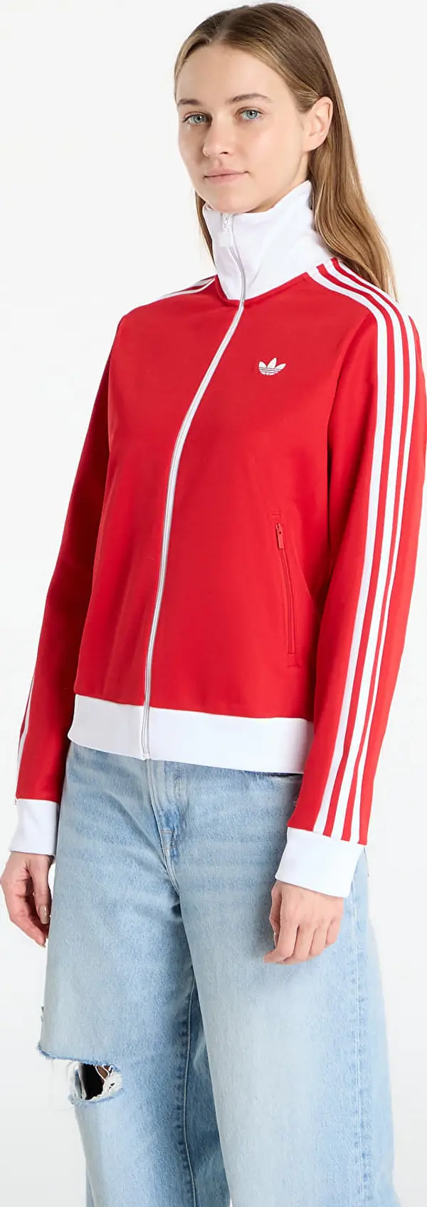 adidas Originals Mikina adidas Classic Track Top Better Scarlet/ White XL