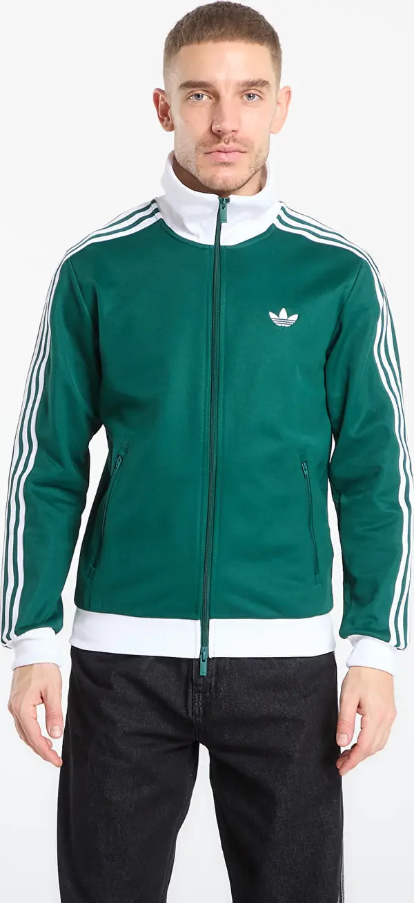 adidas Originals Mikina adidas Classic Track Top Collegiate Green/ White M