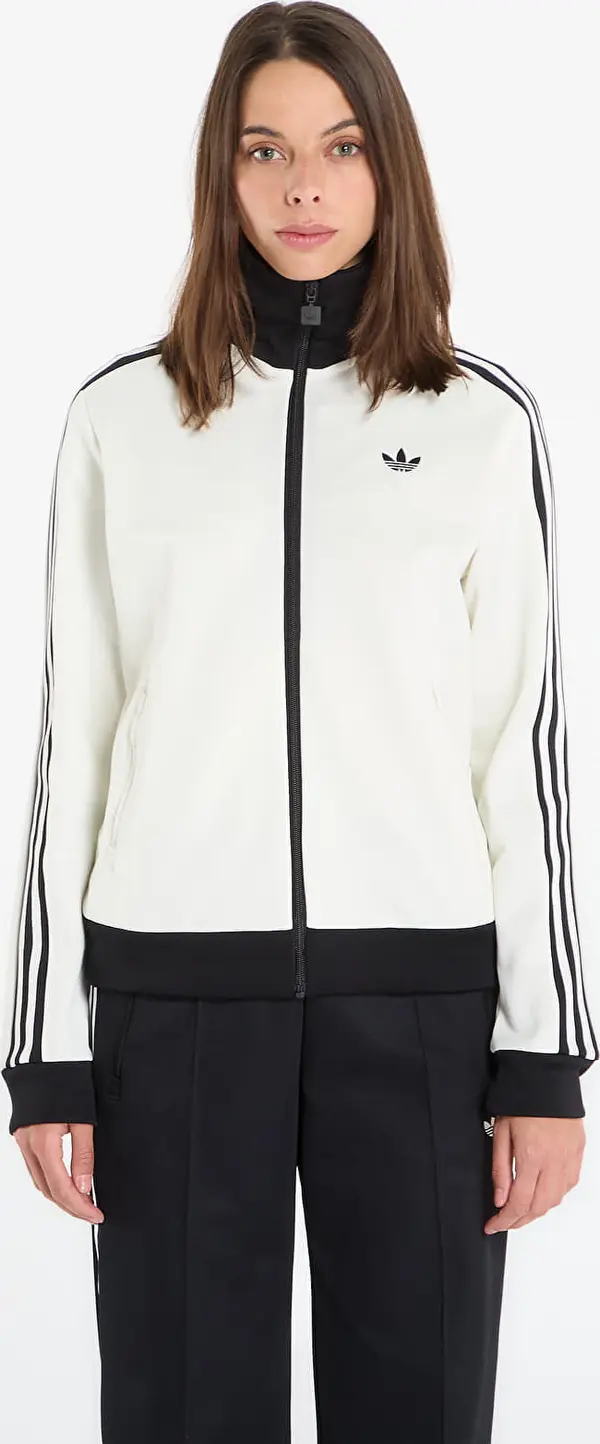 adidas Originals Mikina adidas Classic Track Top Off White/ Black XS