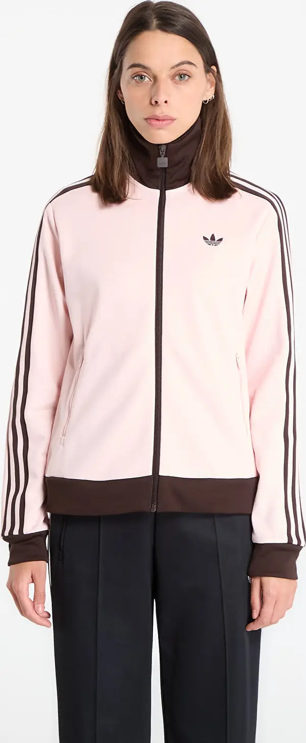 adidas Originals Mikina adidas Classic Track Top Sandy Pink/ Aurora Coffee L