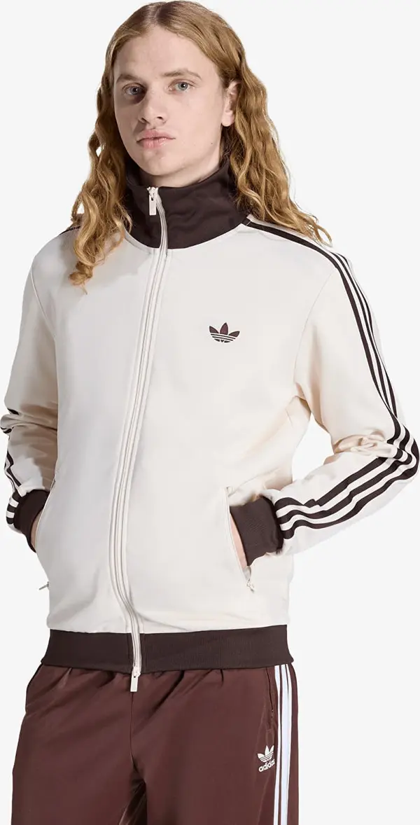 adidas Originals Mikina adidas Classic Track Top Wonder White/ Aurora Coffee M